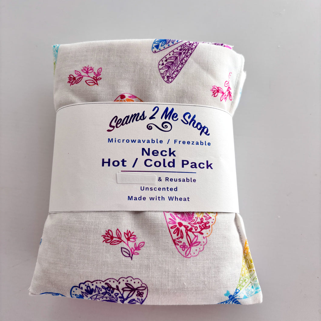 Neck Hot Pack / Cold Pack - Large - Butterflies - Unscented