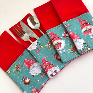 Christmas Themed Cutlery Holders (Pack of 4) - Gonks