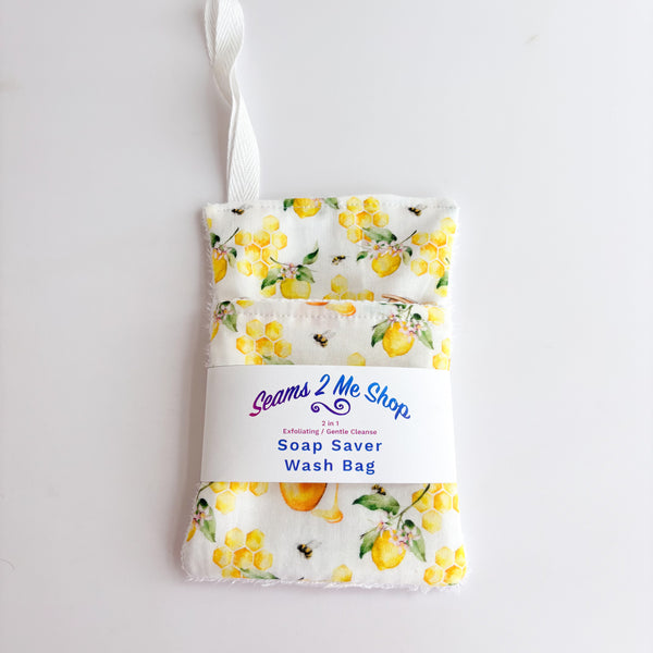 2 in 1 Exfoliating Soap Saver - Lemons