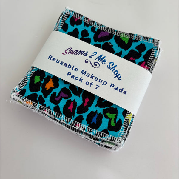 Reusable Makeup Remover Wipes (Pack of 7) -  Leopard Print