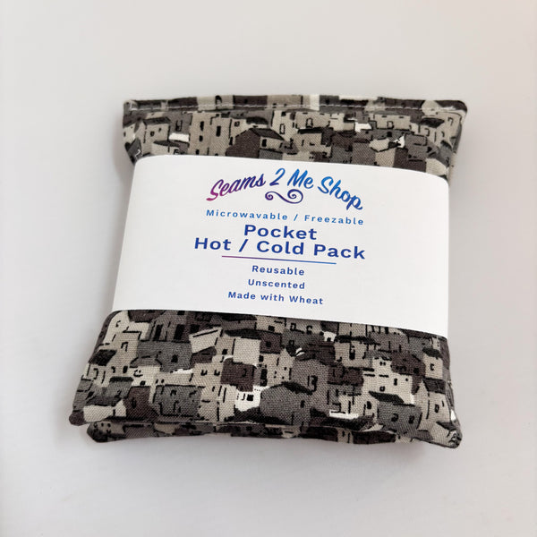 Pocket Warmers Hot Pack / Cold Packs - Small - Little Houses - Unscented