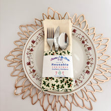 Load image into Gallery viewer, Christmas Themed Cutlery Holders (Pack of 6) - Cream Holly