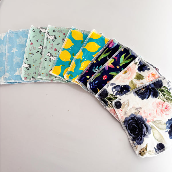 Reusable Baby Wipes (Pack of 10) Girl - Floral
