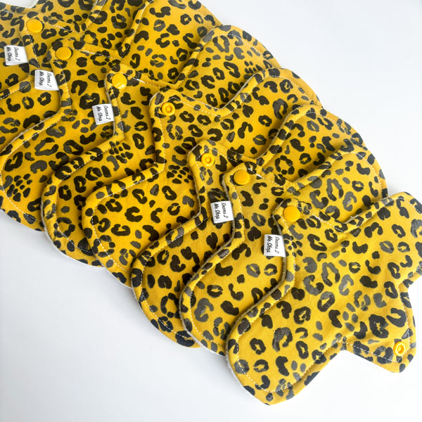 Premium Cloth Sanitary Pad (with Zorb®) -  8 -11” - Leopard Print