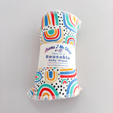 Load image into Gallery viewer, Reusable Baby Wipes (Pack of 10)- Boy - Rainbows