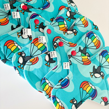 Load image into Gallery viewer, Premium Cloth Sanitary Pad (with Zorb®) -  8 -12&quot; - Rainbow Puffins