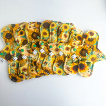 Load image into Gallery viewer, Premium Cloth Sanitary Pad (with Zorb®) -  8 -11” - Sunflowers