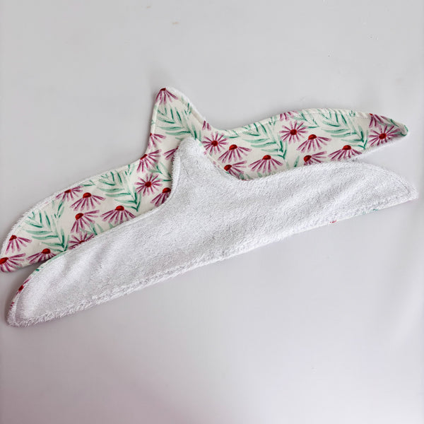Under Boob Sweat Busters / Bra Liners (Pack of 2) 18” White Florals