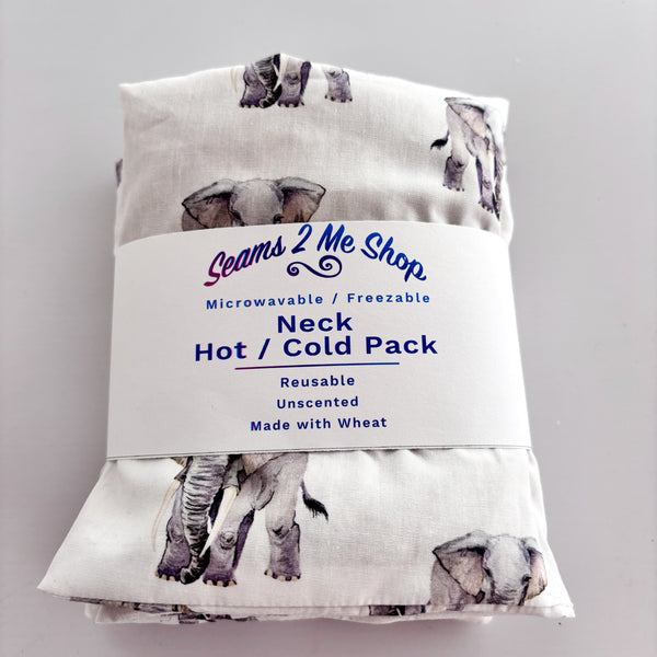 Neck Hot Pack / Cold Pack - Large - Elephants - Unscented