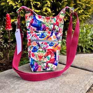 H20 - Water Bottle Sling Bag - Rainbow Horses