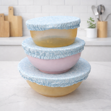 Load image into Gallery viewer, Reusable Cotton Bowl Covers – Set of 3 (XL, Large, Medium) - Ditsy Floral