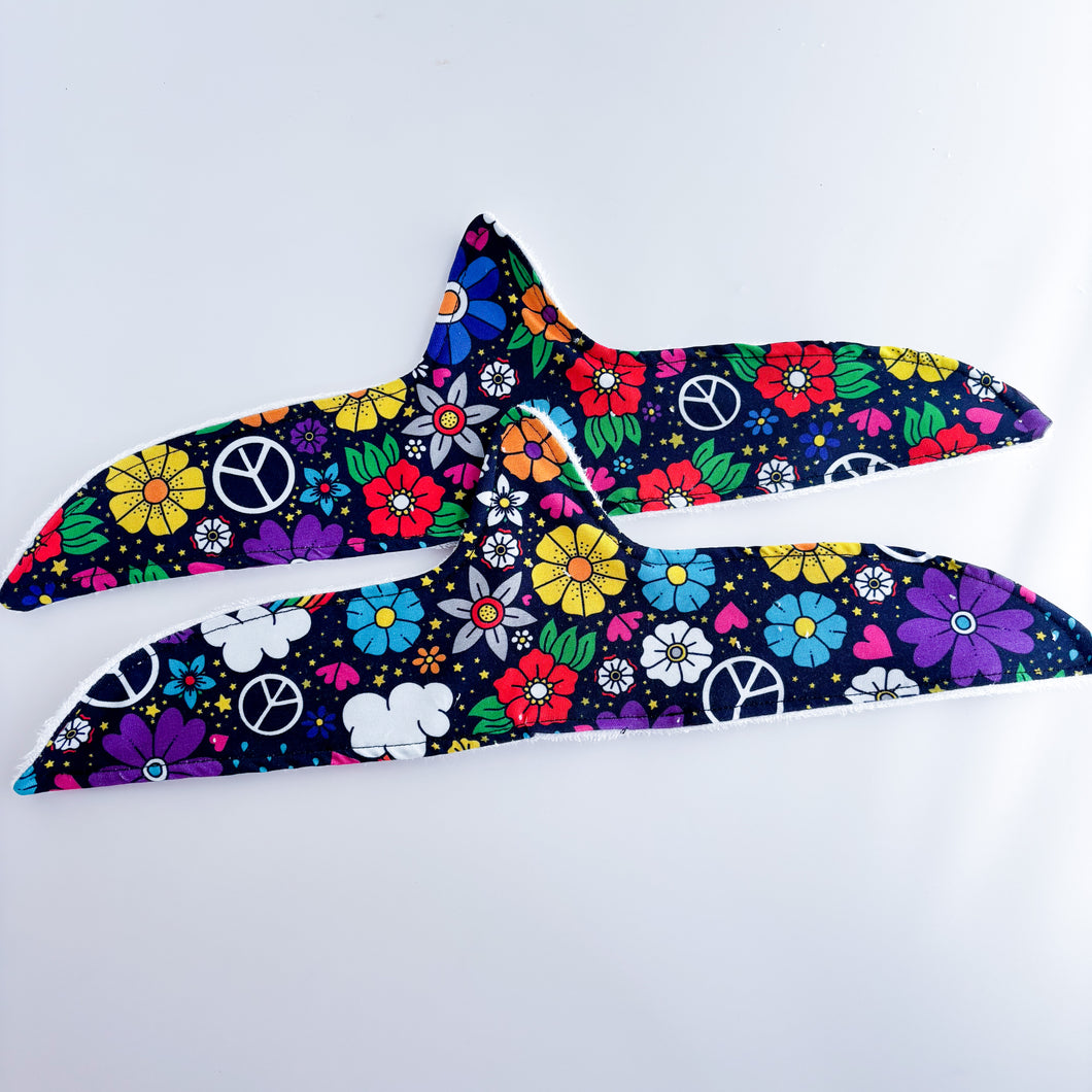 Under Boob Sweat Busters / Bra Liners (Pack of 2) 18” Peace Signs - Perfectly Imperfect