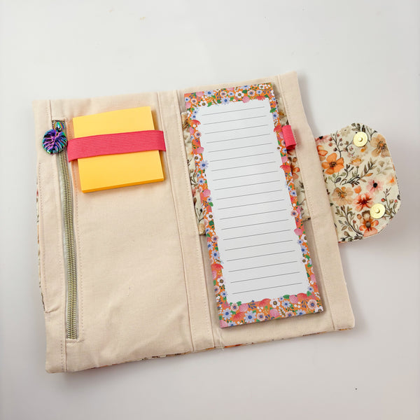 Take Note Organiser - Cream Floral