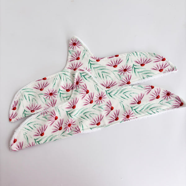 Under Boob Sweat Busters / Bra Liners (Pack of 2) 15” white floral