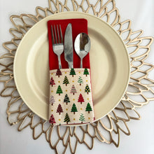 Load image into Gallery viewer, Christmas Themed Cutlery Holders (Pack of 6) - Trees