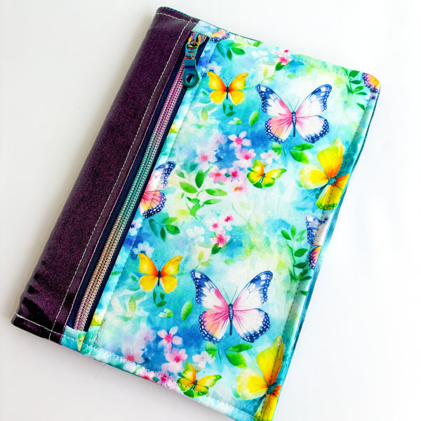 Fabric Notebook Cover A5 -  Butterflies