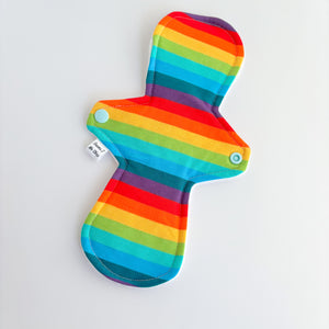 Premium Cloth Sanitary Pad (with Zorb®) - Pretty Rainbow Stripe 10" Moderate