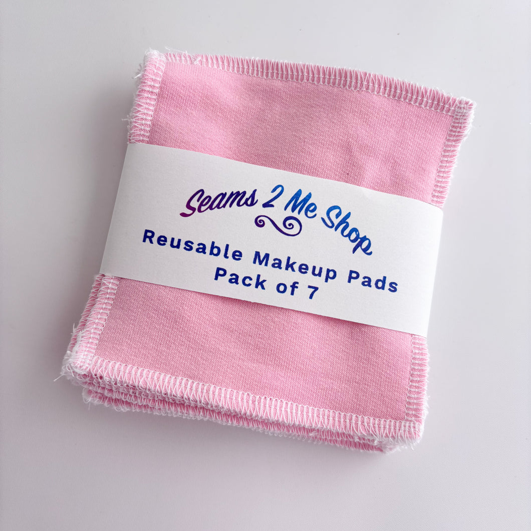 Reusable Makeup Remover Wipes (Pack of 7) -  Pink