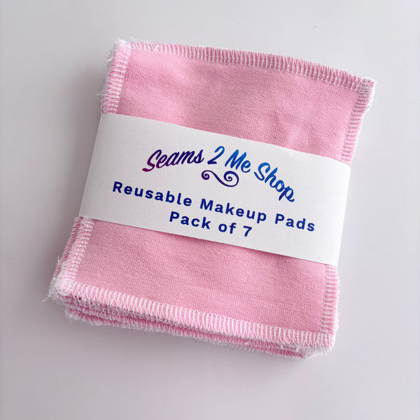 Reusable Makeup Remover Wipes (Pack of 7) -  Pink