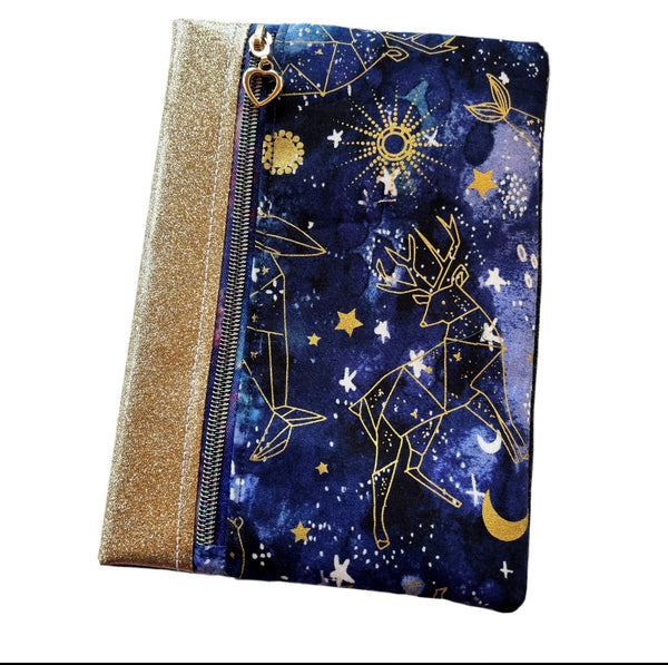 Fabric Notebook Cover A5 -  Constellations