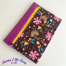 Load image into Gallery viewer, Fabric Notebook Cover A5 - Rainbows