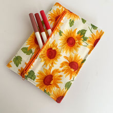 Load image into Gallery viewer, Fabric Notebook Cover A5 - Sunflowers