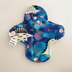 Premium Cloth Sanitary Pad (with bamboo fleece) - Panty Liner 6” Dinosaurs