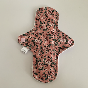 Standard Cloth Sanitary Pads - 8" - Pink Floral Moderate - Seams 2 Me Shop