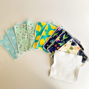Reusable Baby Wipes (Pack of 10) Girl - Floral - Seams 2 Me Shop