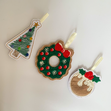 Load image into Gallery viewer, Felt Christmas Decorations Set of 3 - Seams 2 Me Shop