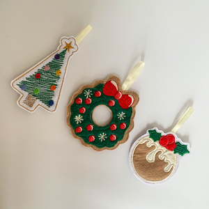 Felt Christmas Decorations Set of 3 - Seams 2 Me Shop