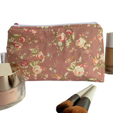 Load image into Gallery viewer, Makeup Bag - Vintage Pink Floral - Seams 2 Me Shop
