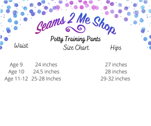 Day Time Training Pants (9-12 Years, Boys & Girls) - Seams 2 Me Shop