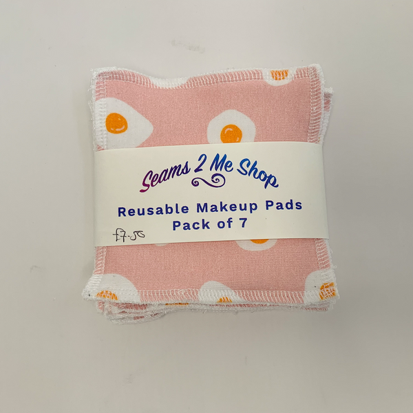 Reusable Makeup Remover Wipes (Pack of 7) -  Eggs - Seams 2 Me Shop